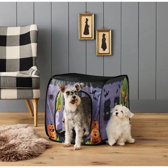 Target Hyde & Eek Pop Up Halloween Haunted Pet House Portable Fold Flat Crate - Picture 3 of 7